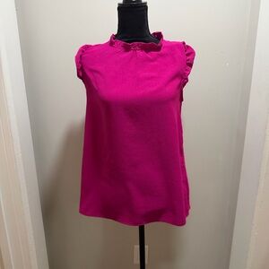 Women's Pink Ruffle Sleeve Top